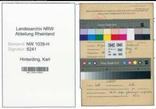 Entnazifizierung Karl Hinterding , geb. 29.06.1912 (Hauderer)