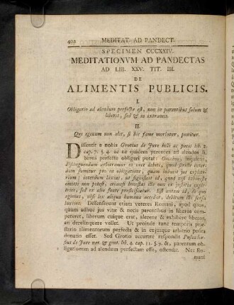 402-413, Sp. 324. De Alimentis publicis