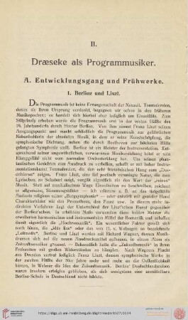 A. Entwicklungsgang und Frühwerke