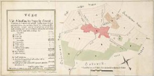 Plan und Ausmessung des Bahns der Gemeind Wettelbrun in Breysgauw und Herschafft Stauffen gelegen