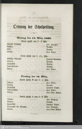 Ordnung der Schulprüfung