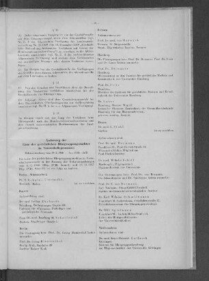 Änderung der Liste der gerichtlichen Blutgruppengutachter in Vaterschaftsprozessen