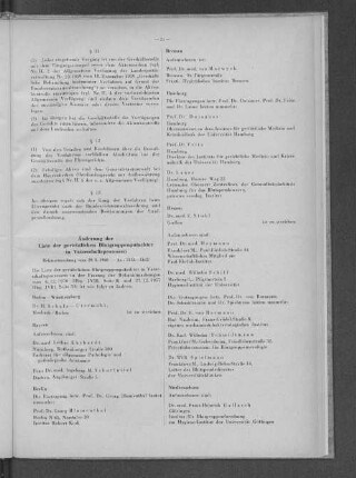 Änderung der Liste der gerichtlichen Blutgruppengutachter in Vaterschaftsprozessen