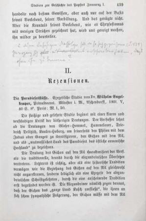 439-442 [Rezension] Engelkemper, Wilhelm, Die Paradiesesflüsse