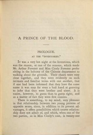A prince of the blood : a novel, 1