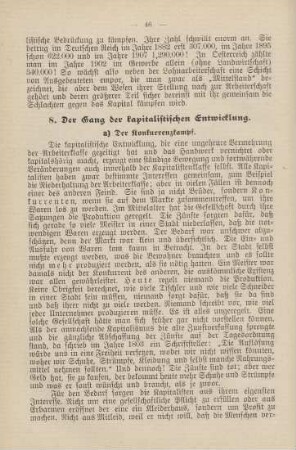 a) Der Konkurrenzkampf.