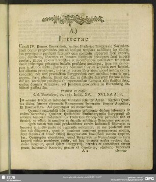 A.) Litterae