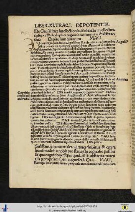 Liber XI. De Potentiis Animae Intellectuae.