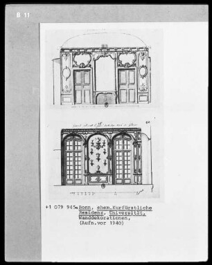 Wanddekorationen im Inneren der ehemaligen kurfürstlichen Residenz