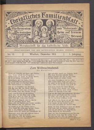 Nr. 12. Dezember 1913