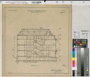 Münster (Münster) Behördenhaus (ehem. Konsistorium) Bl. 9 Längsschnitt 1950 1 : 100 47 x 46 Zeichnung Hochbauamt Münster