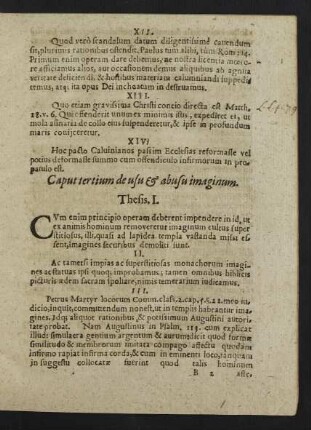 Caput tertium de usu et abusu imaginum.