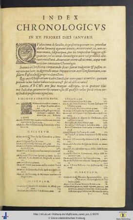 Index Chronologicus.