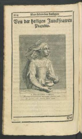 Von der heiligen Junckfrawen Praxedis.