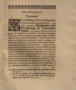 Decreto & Autoritate Magnifici ICtorum Ordinis ... Fiduciam Magistratus ex L. 32. ff. de Iniur. vel: Den ungerechten Obrigkeitlichen Ambts-Trotz: Sub Praesidio Dn. Georgii Michaelis Heberi ... delineat Johann Gottfried Bütner, Lauchâ-Thuringus ...