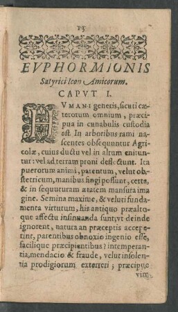 Euphormionis Satyrici Icon Amicorum.