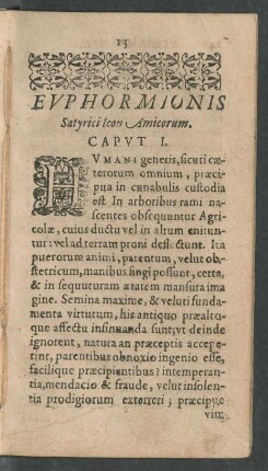 Euphormionis Satyrici Icon Amicorum.