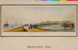 Wyck vom Norderdeich mit der Ziegelei.