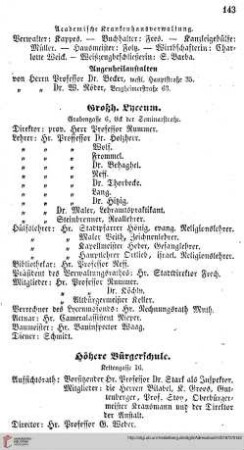 Lyceum und höhere Bürgerschule