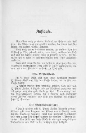 Aufläufe.