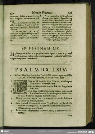 In Psalmum LIX.[i.e. LVIII.] Psalmus LXIV. [i.e. LVIII.]