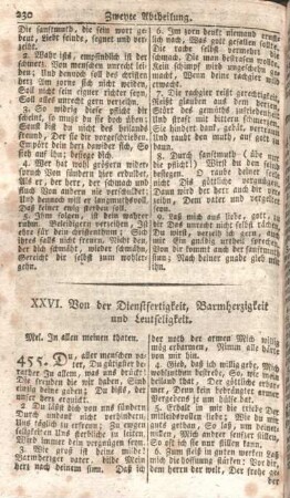 XXVI. Von der Dienstfertigkeit, Barmherzigkeit und Leutseligkeit.