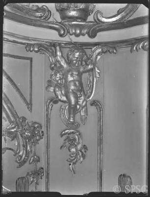 Potsdam, Neues Palais, Oberes Fürstenquartier, Oberes Konzertzimmer, R.: 260, Norddetail.