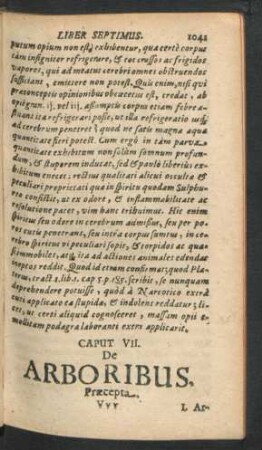 Caput VII. De Arboribus.