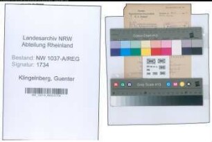 Entnazifizierung Guenter Klingelnberg , geb. 00.00.0000 (Fabrikant)