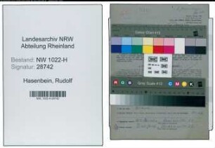 Entnazifizierung Rudolf Hasenbein , geb. 04.11.1919 (Assistent)