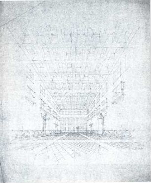 Döllgast, Hans; Augsburg (Bayern); Wiederherstellung Goldener Saal Rathaus - Innenraum (Perspektive)