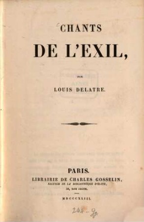Chants de l'exil