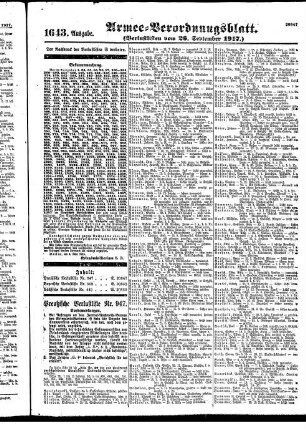 1643. Ausgabe. Mittwoch, 26. September 1917