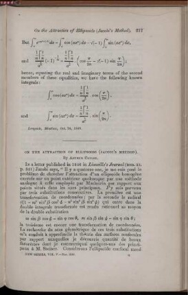 On the attraction of ellipsoids (Jacobi's Method).