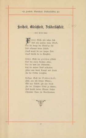 Freiheit, Gleichheit, Brüderlichkeit.