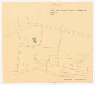 Fa. Thonet, Frankenberg/Eder. Thonet-Siedlung Wohnhaus Thonet: Lageplan Vorschlag II, 1:750