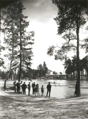 Seifhennersdorf. Volksbad. Gondelteich gegen Silberteichbaude