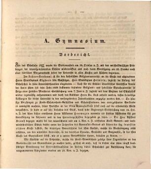 Jahresbericht : bekannt gemacht bei der öffentlichen Preiseaustheilung. 1833/34