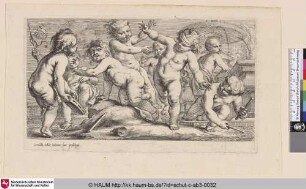 [Acht nackte Kinder, Blinde Kuh spielend; Eight naked Children, playing Blind Man's Buff]