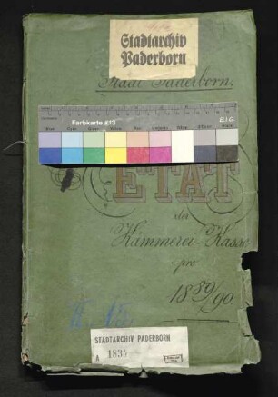 Kämmerei-Etat 1889/90