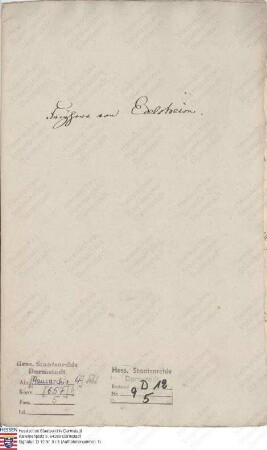 Edelsheim, (N.N.) Freiherr v., Oberstkammerherr in Karlsruhe