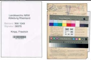 Entnazifizierung Friedrich Knipp , geb. 26.08.1889 (Hausverwalter)