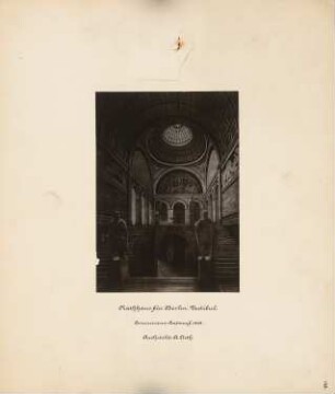 Berliner Rathaus (Rotes Rathaus): Perspektivische Innenansicht des Vestibüls