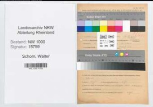 Entnazifizierung Walter Schorn, geb. 02.04.1909 ()