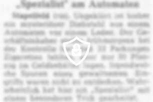 "Spezialist" am Automaten