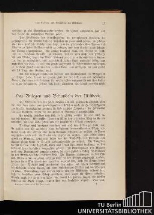 Das Anlegen und Behandeln der Mistbeete.