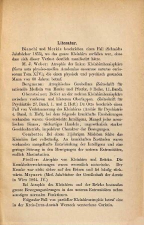 Ein Fall von partieller Kleinhirnatrophie