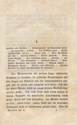 1. Rückkehr nach Dresden. - Bekanntwerden im Körnerschen Hause. - Hausmarschall v. Racknitz ...
