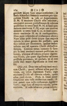 164-173, Objic. 8vo. Deus non aestimat tanti ...