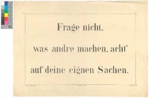 Schriftübung mit einem Sprichwort